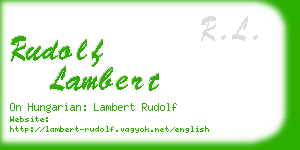rudolf lambert business card